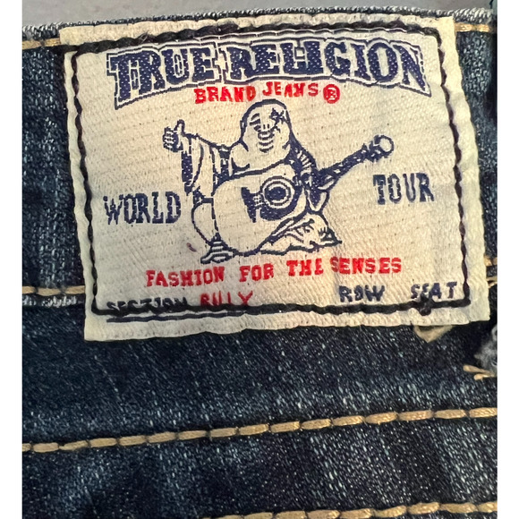 True Religion Billy Jeans Womens Size 28 Blue Straight Leg Low Rise Designer - Picture 11 of 12
